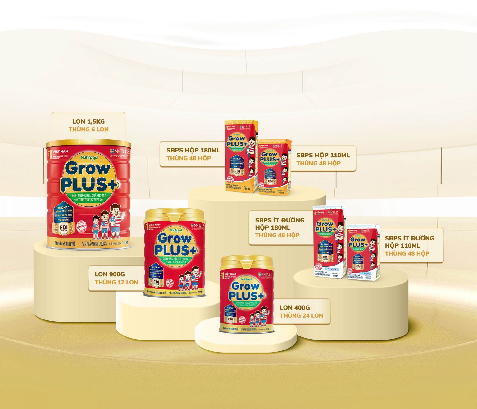 Sữa Bột NutiFood GrowPLUS+ 2