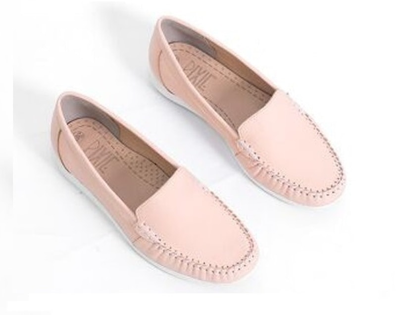 Giày Mọi Moccasin Da Bò Thật Đế Cao Su 4