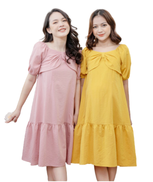 Đầm Bầu Công Sở Dáng Suông Đuôi Cá 1