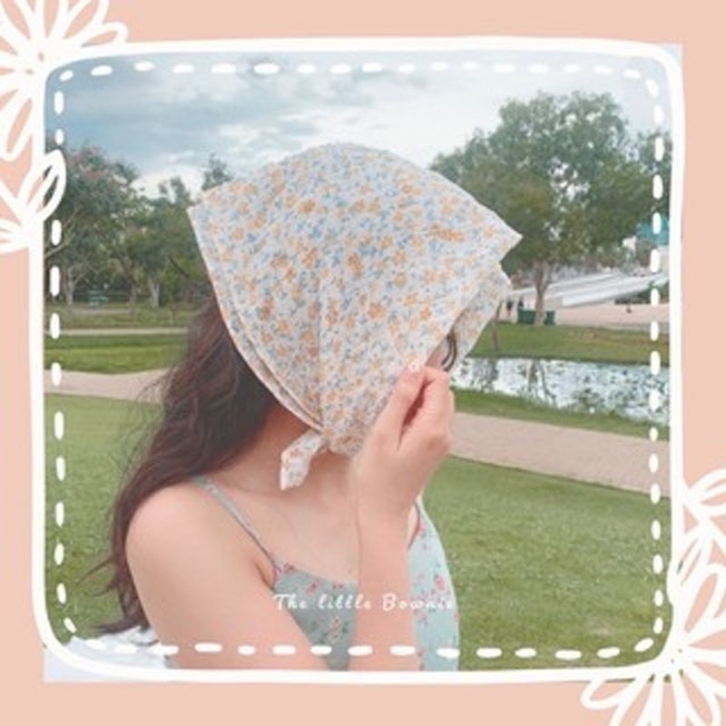 Khăn Turban Voan Hoa Nhí Bownie 1