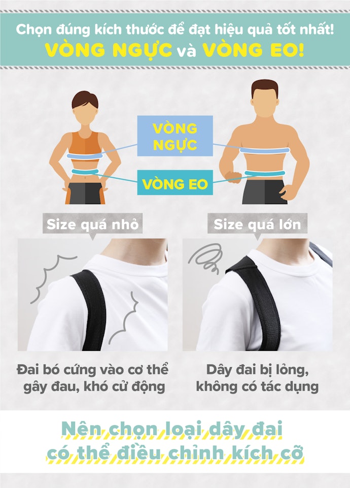 Chọn Kích Thước Phù Hợp Với Nhu Cầu Chỉnh Tư Thế