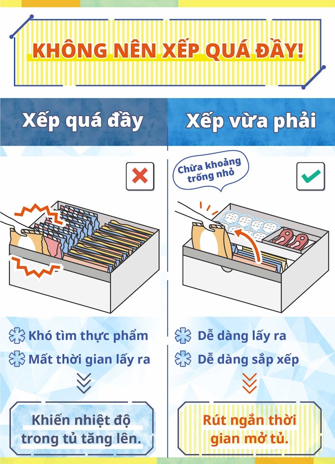Chọn Dung Tích Phù Hợp, Không Chất Quá Đầy