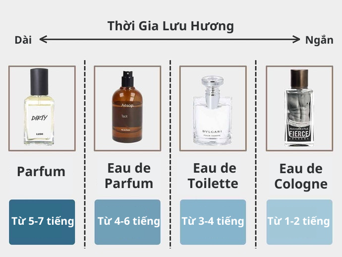Lựa Chọn Từ Bốn Loại Nước Hoa Cơ Bản