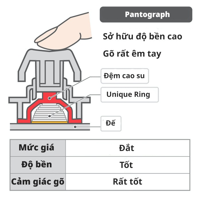 Bàn Phím Pantograph: Mỏng Gọn, Gõ Êm, Không Gây Tiếng Ồn