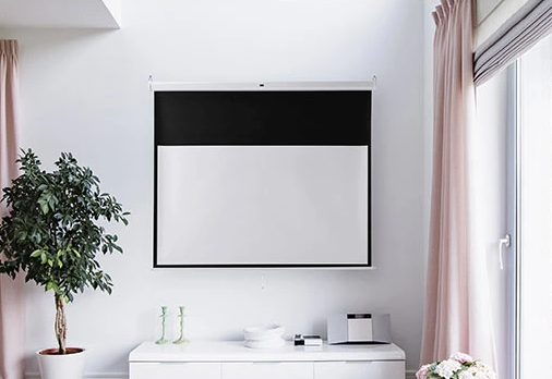 Màn Chiếu Treo Tường Kéo Tay