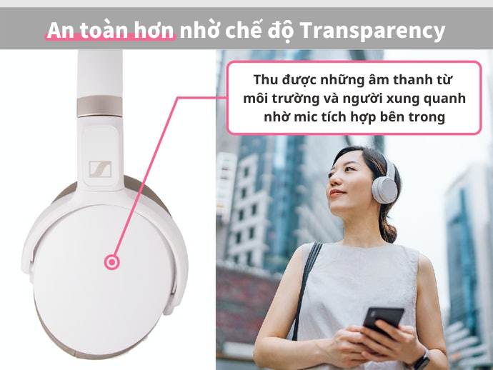Chế Độ Transparency: Vừa Nghe Nhạc Vừa Bắt Âm Thanh Từ Bên Ngoài