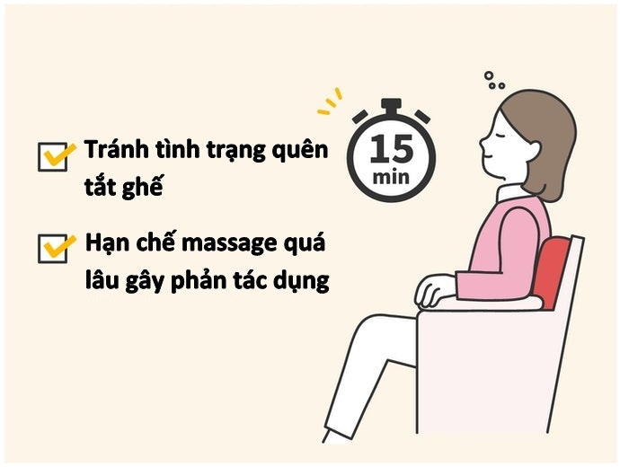Chức Năng Hẹn Giờ Để Cài Đặt Thời Gian Massage Phù Hợp