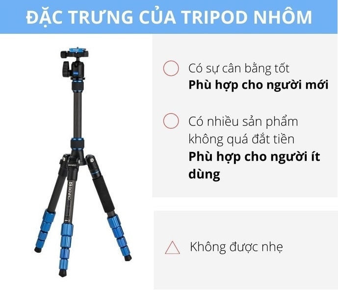 Tripod Hợp Kim Nhôm: Giá Cả Hợp Lý Cho Người Chụp Không Chuyên