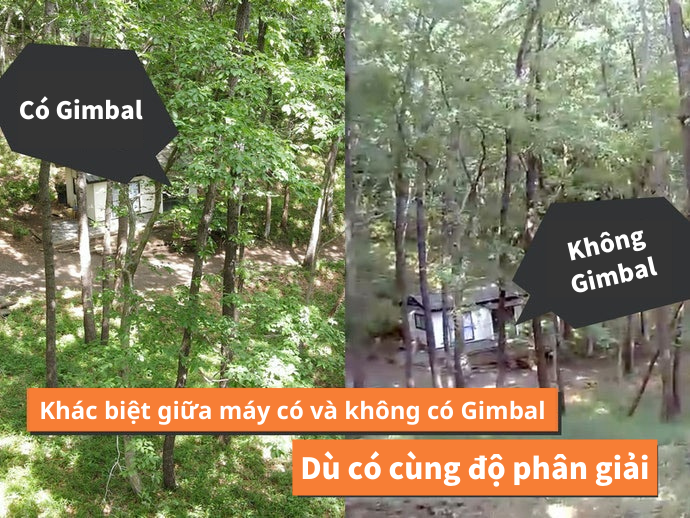 Drone Có Gimbal Cho Chất Lượng Ảnh Tốt Hơn Dù Cùng Độ Phân Giải