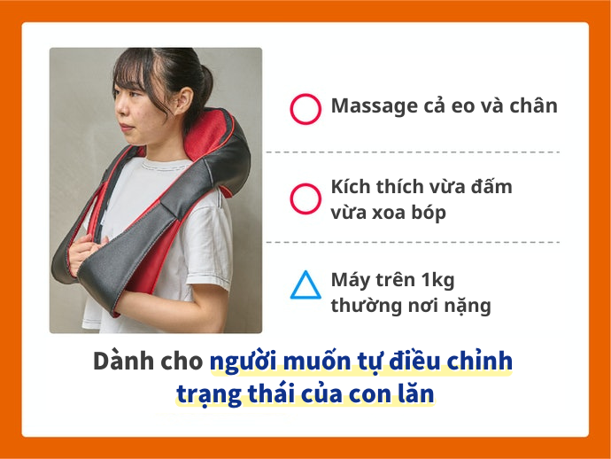 Dạng Đai: Cho Người Thích Tự Do Điều Chỉnh Lực Và Vị Trí Xoa Bóp